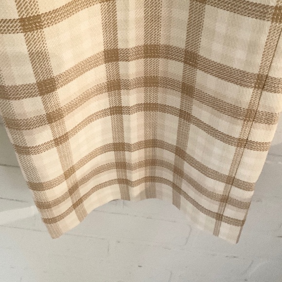 Aritzia Wilfred Effortless Plaid Wide Leg Trouser Darted High Waist Check 0 - Picture 11 of 15